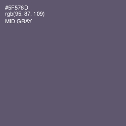 #5F576D - Mid Gray Color Image